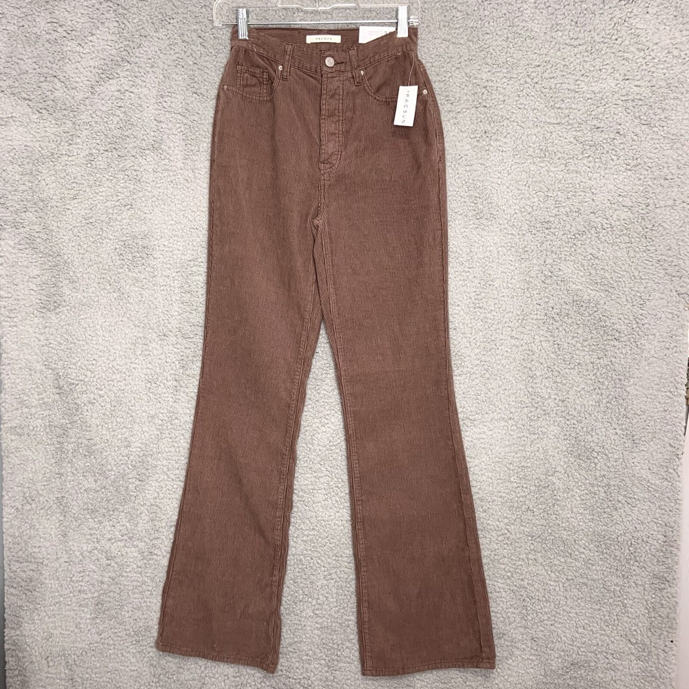Pacsun Pants Womens 25 Brown Corduroy High Rise Bootcut Button Fly Retro Hippie